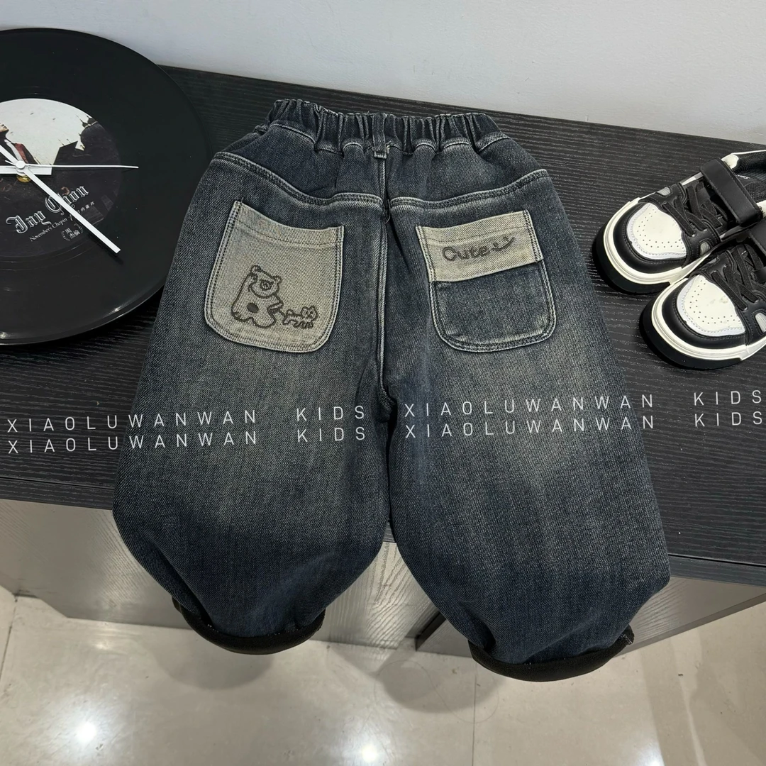 [断码组合链接] 秋季儿童新款2025秋装男童时髦洋气休闲软牛仔裤