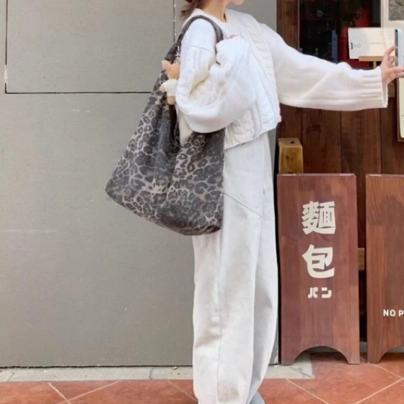 无挂件新款简约百搭时尚复古豹纹单肩包FG0607