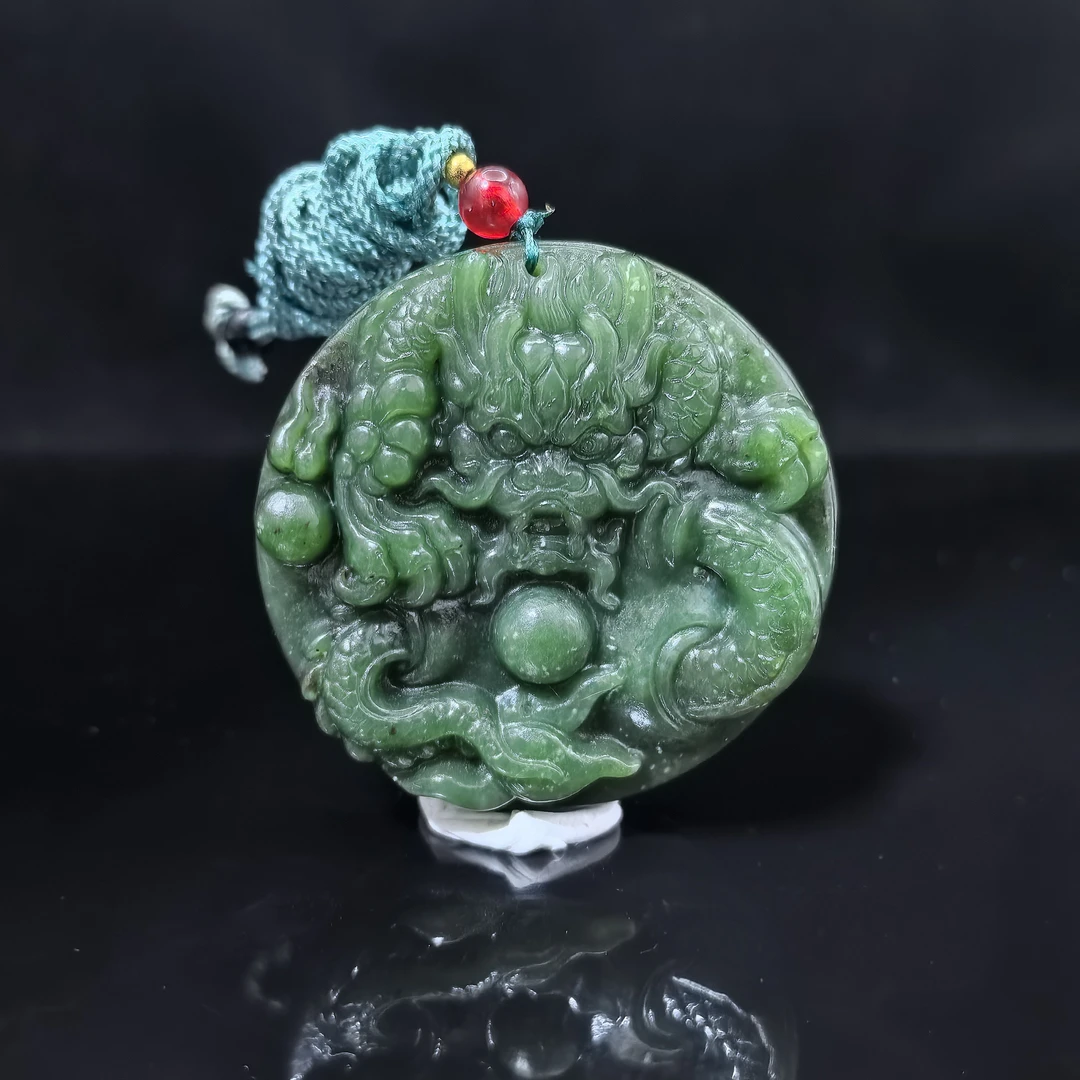 hz-91【和田玉.龙牌】51.5x51.6x15.4mm81.38g