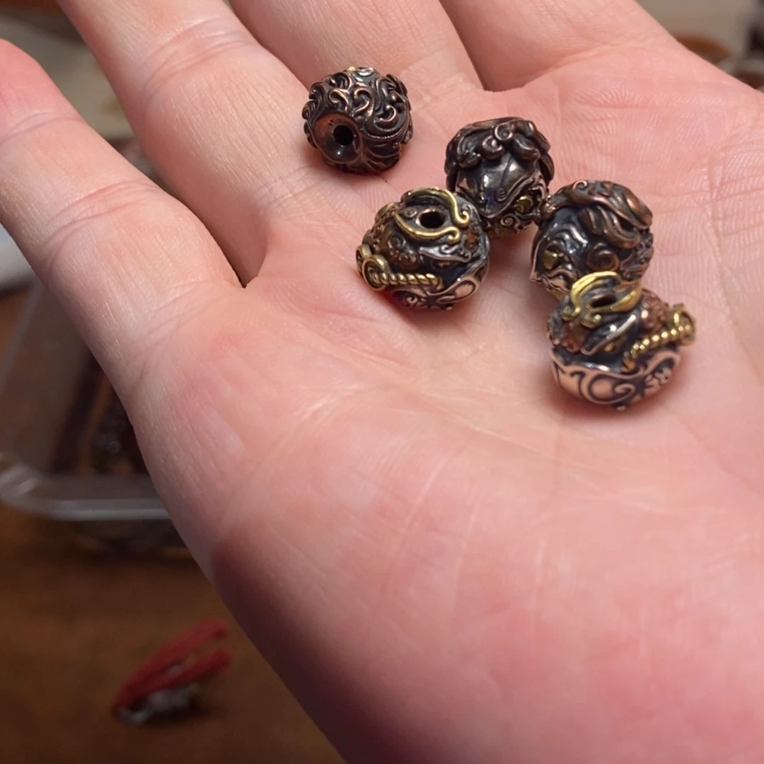 手串金刚菩提四喜丸子纯银12+