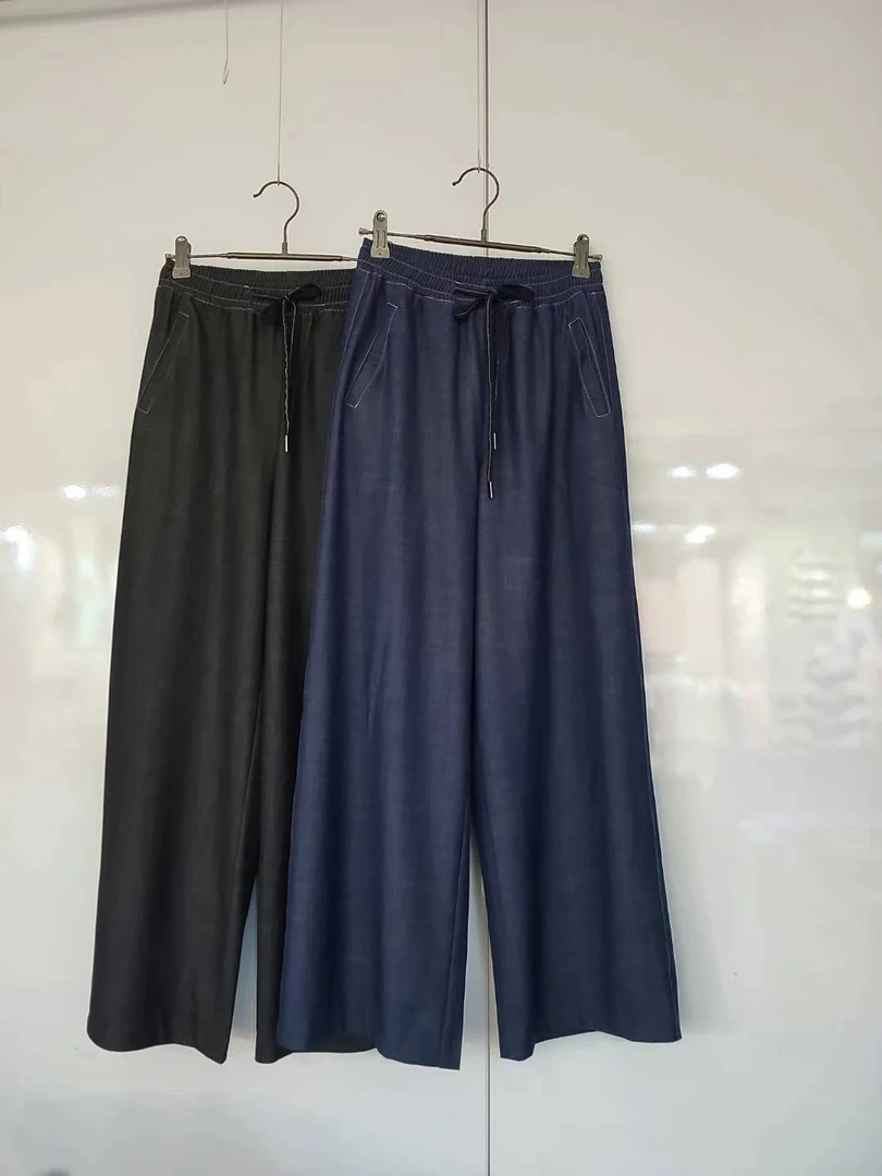 韩国正品松紧腰宽松显廋舒服薄料牛仔裤