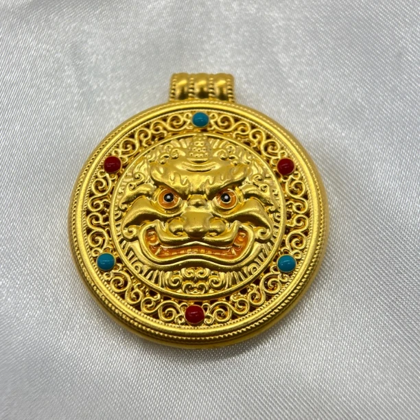 足金饰品/珐琅独角貔貅吊坠/8.10/1C5A0408/h