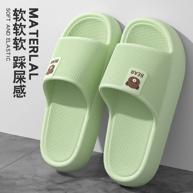 新款夏季外穿防滑不臭网红ins居家百搭软底黄油小熊拖鞋情侣室内
