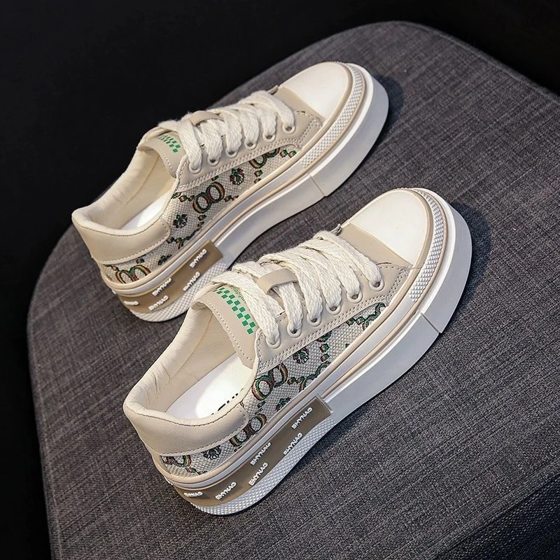 W-1帆布鞋女秋季时尚学生校园风百搭运动鞋子