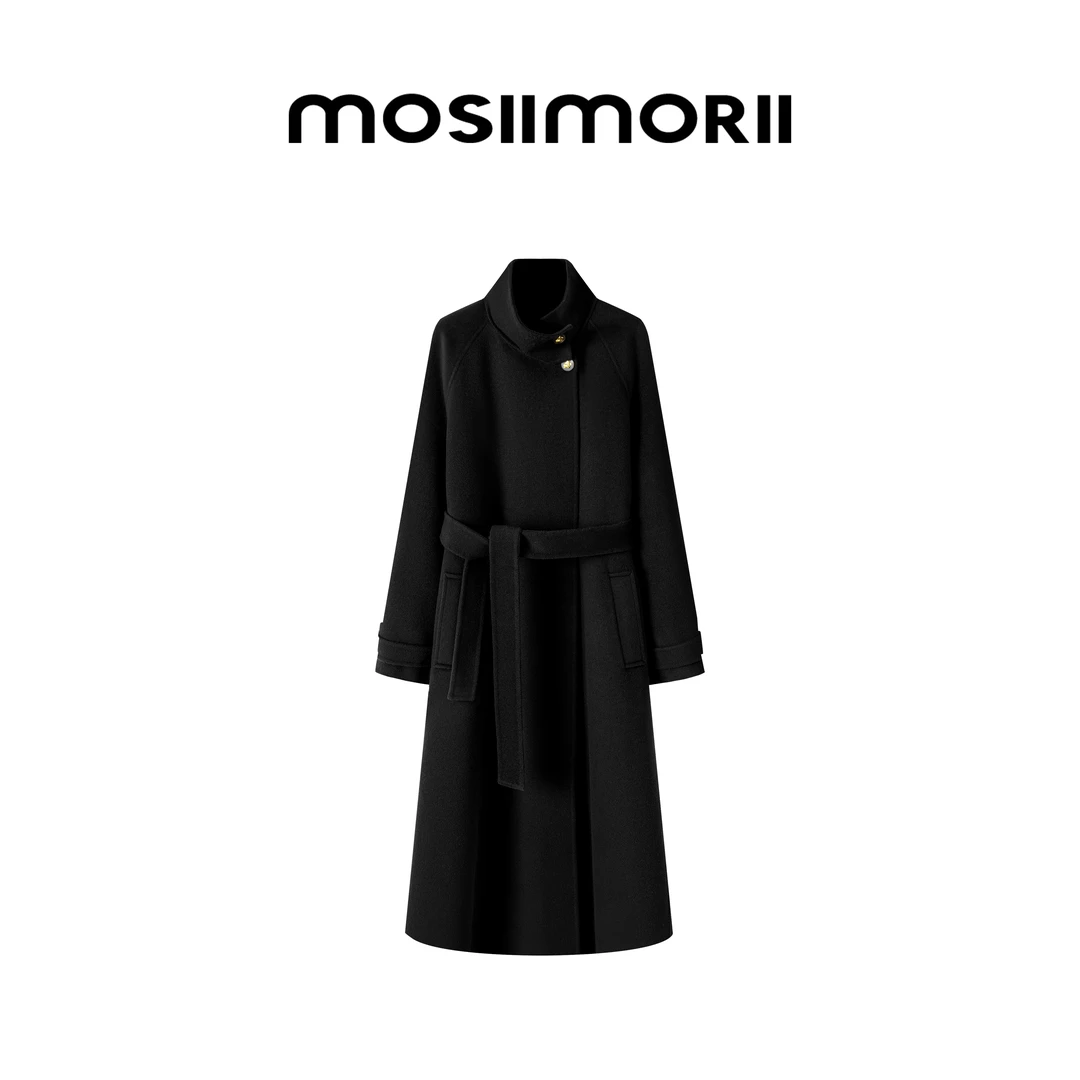 交个朋友【Cold敌】100%初剪羊毛双面呢大衣轻奢气质翻领羊毛外套