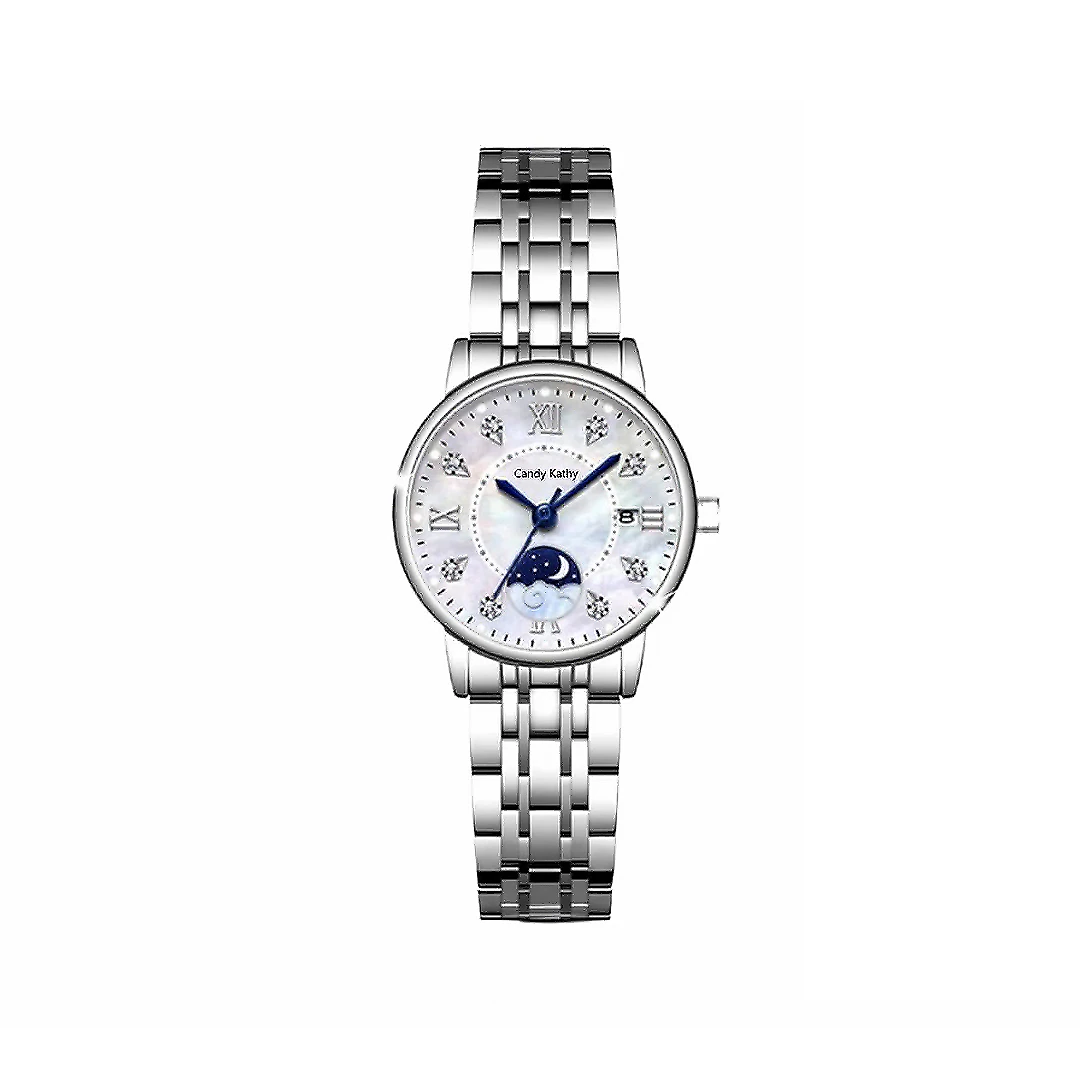 【官方正版】ck-1020月落星沉夜光日历云朵星月腕表百搭简约经典