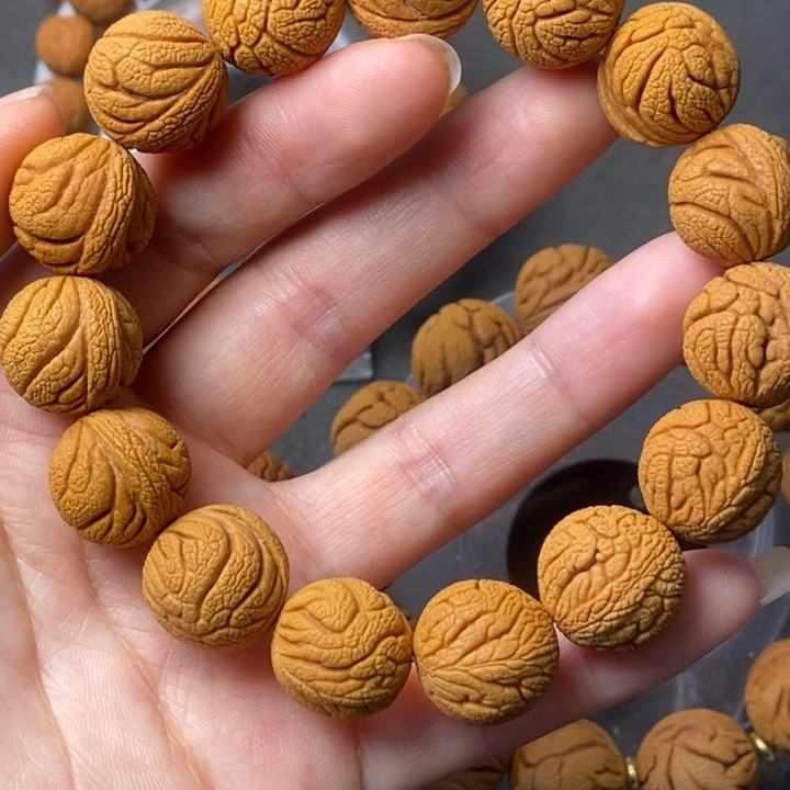 手串文玩核桃秦岭野生龙纹桃核17