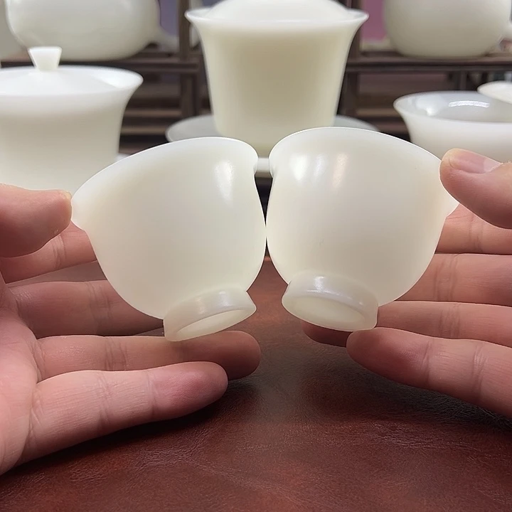 2杯: 隐唐窑系列/璞玉素烧自生釉65ml反口客杯