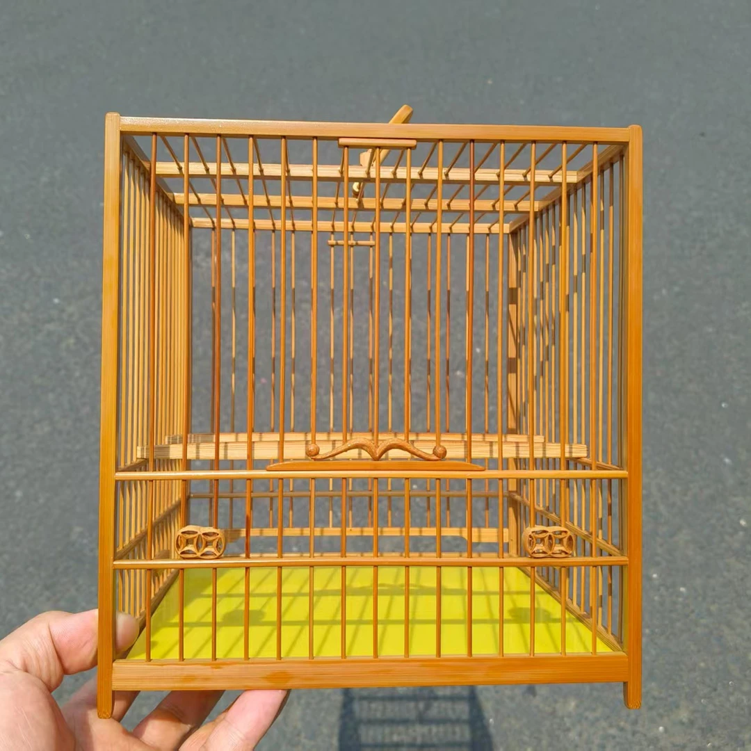 绣眼亮笼 老竹手工制作的普通养笼直径约20厘米丝距约1.0厘米