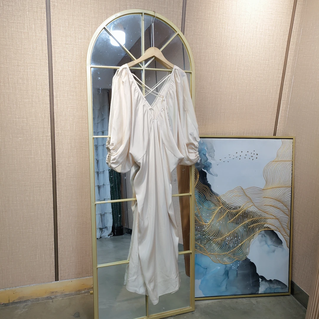 BG368孕妇杏色连衣裙110-160