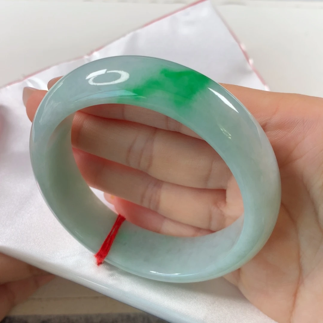 未镶嵌手镯翡翠 正圈①⑤⑤轮胎镯新品❤️