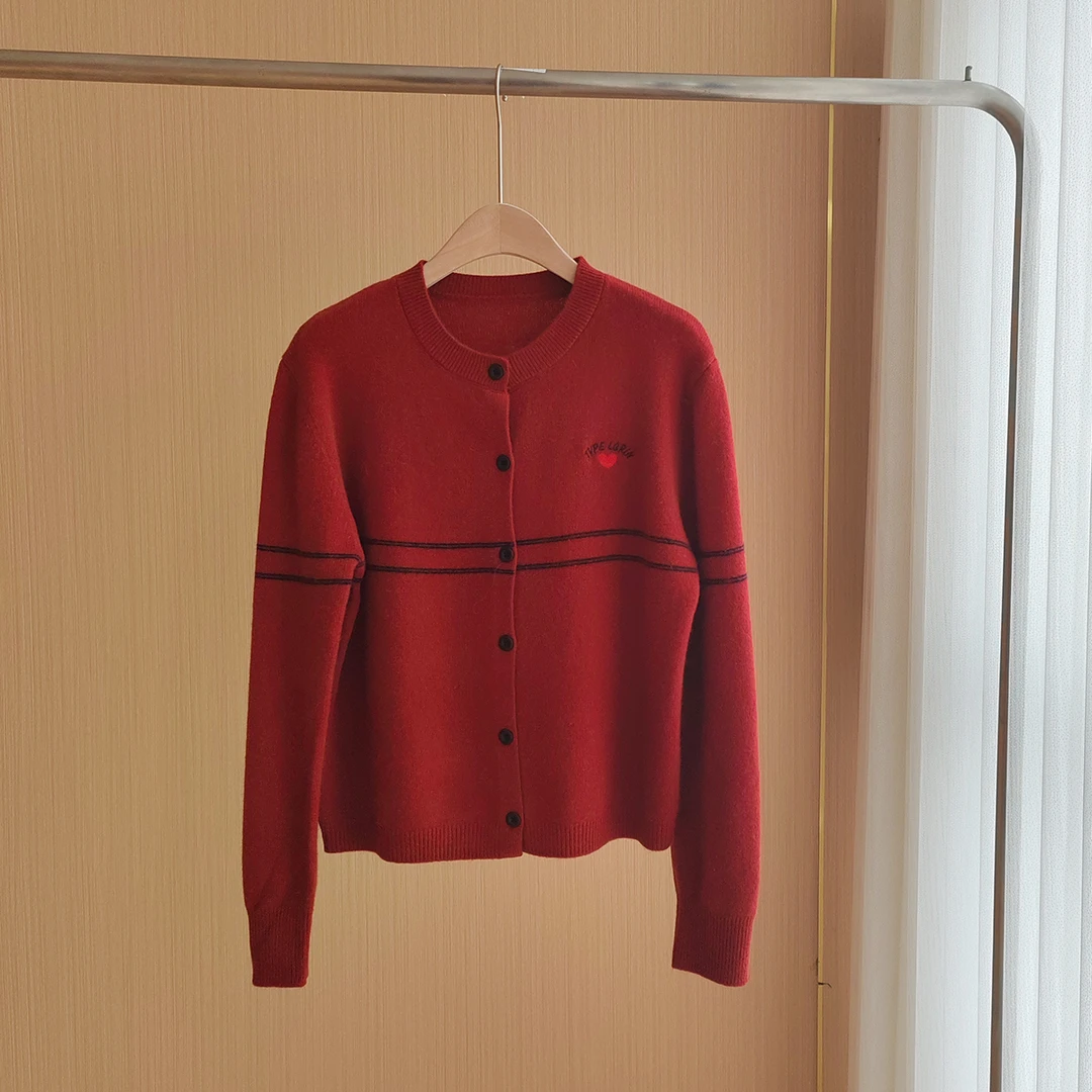 秋冬新款纯色爱心休闲羊毛衫 MJJMF-4120