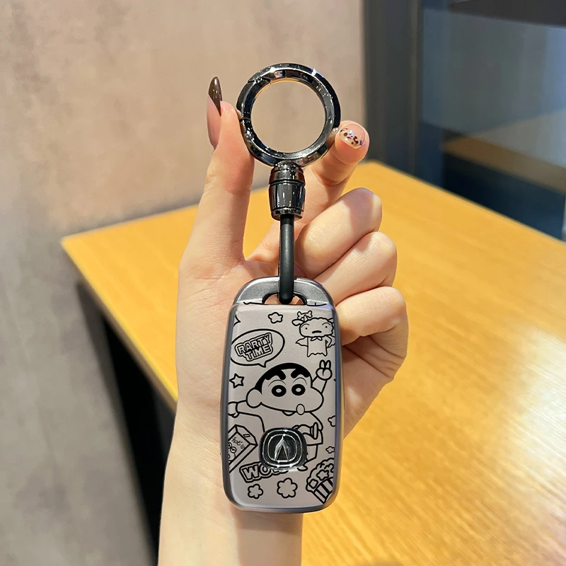 适用长安CC钥匙套奔奔CS35155575睿骋悦翔逸动XTDT凌轩车包壳女扣