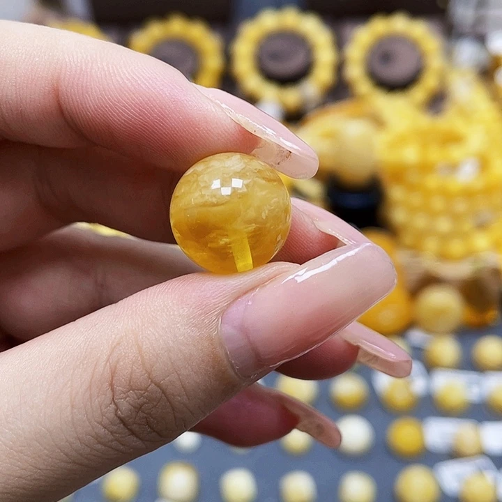 未镶嵌琥珀珠宝奇石15.7mm飘妖花.福利款.瑕