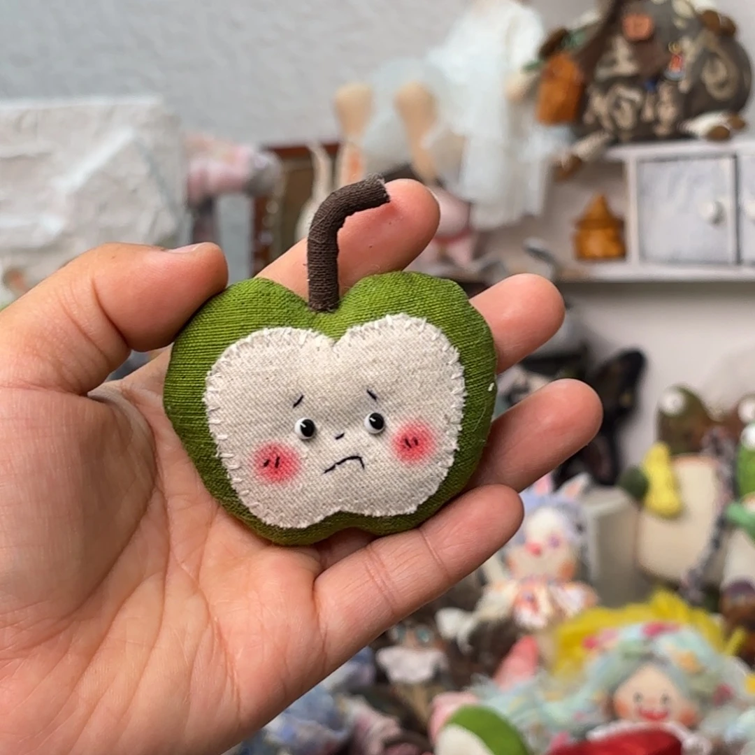 棉植物染手工布艺小苹果