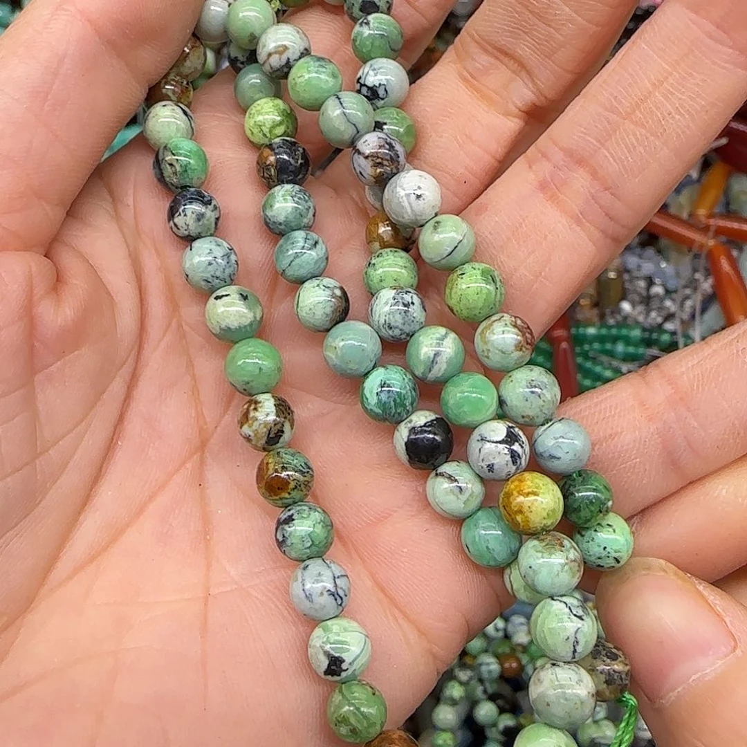 玛瑙/玉髓合金珠宝半成品磷铝6mm一条