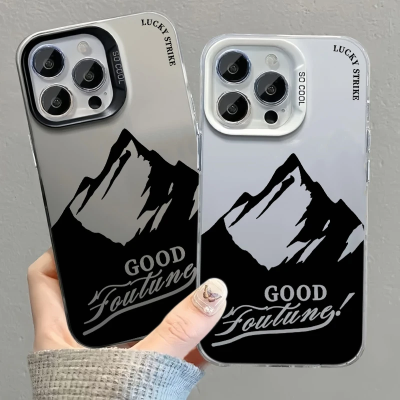 极简日照金山适用苹果16/15promax手机壳华为P70vivo小米15oppo套