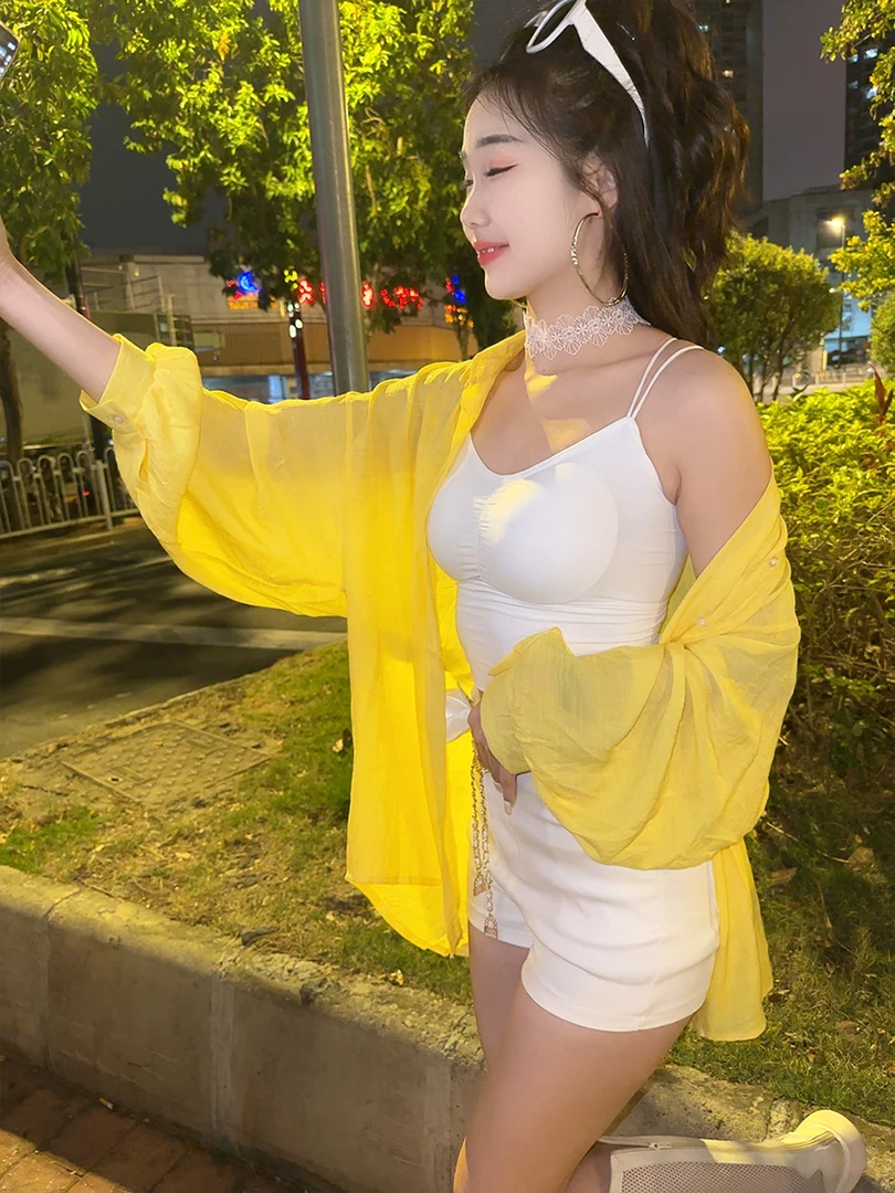 【枫香儿】防嗮衬衫外套女2025新款春夏薄款外搭开衫上衣潮纯色