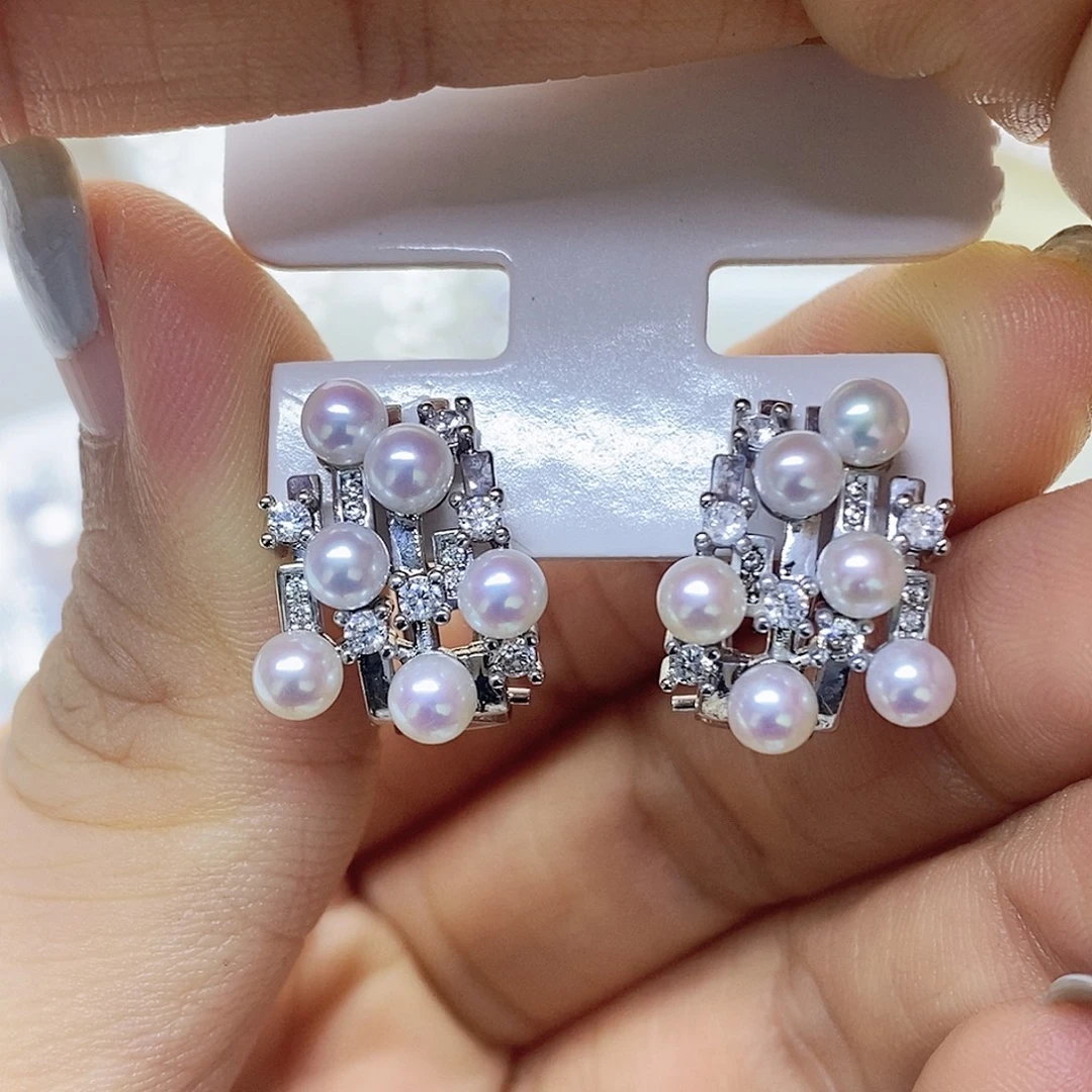 耳钉未镶嵌淡水珍珠