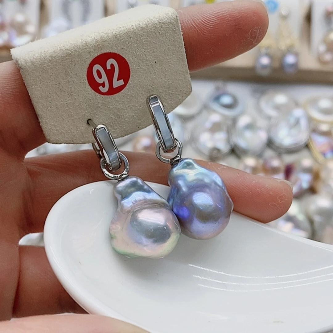 【闪购商品】淡水珍珠耳饰银S925镶嵌