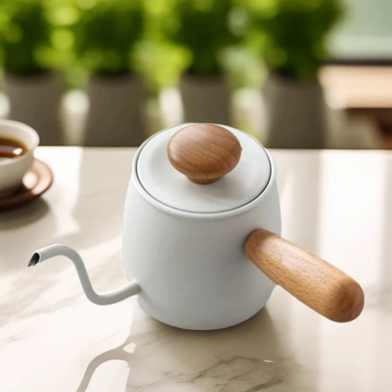 迷你小Q手冲咖啡壶挂耳咖啡手冲壶不锈钢日式侧把壶家用懒人茶壶