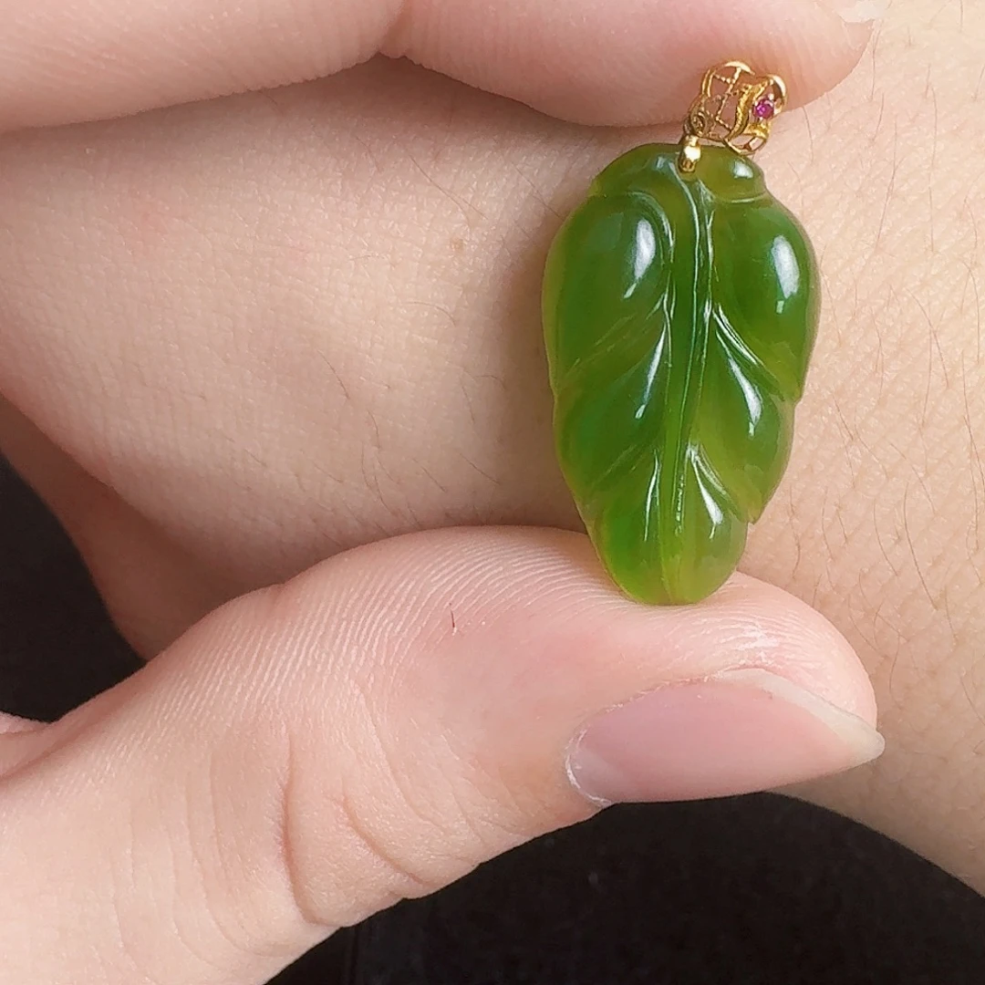 和田玉18K金镶嵌手镯