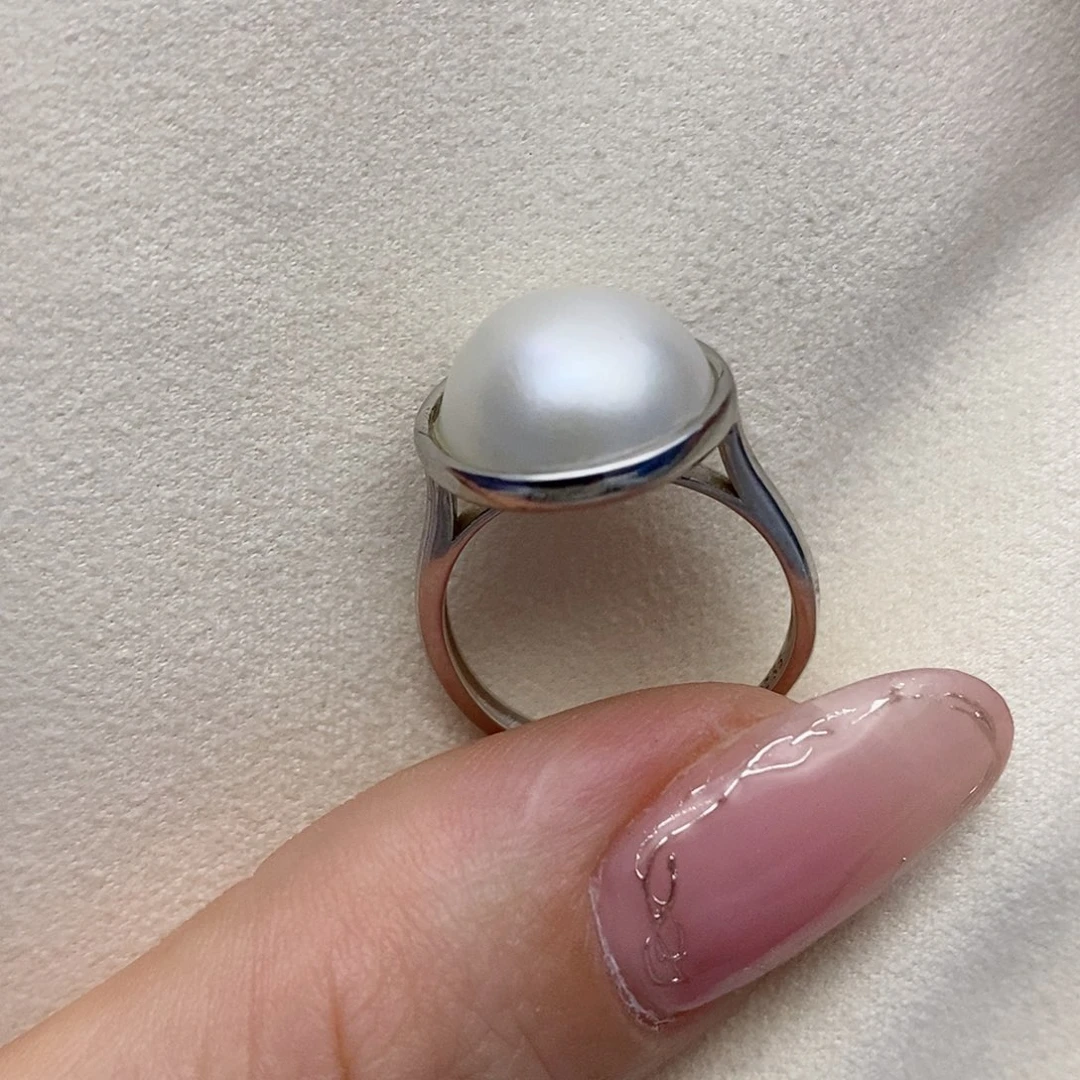 【闪购商品】拼合珍珠（马贝珠）戒指银S925镶嵌61
