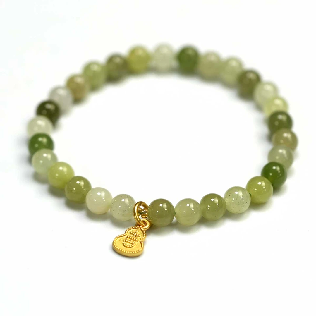 和田玉多彩手串（约6mm）pjy-ys-190