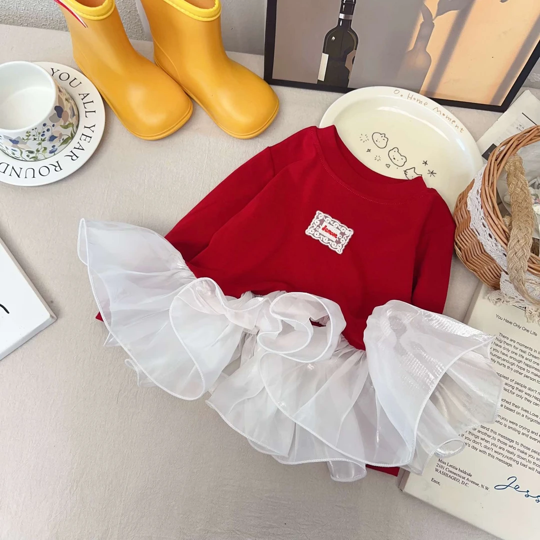 【A12】不规则裙边上衣童装