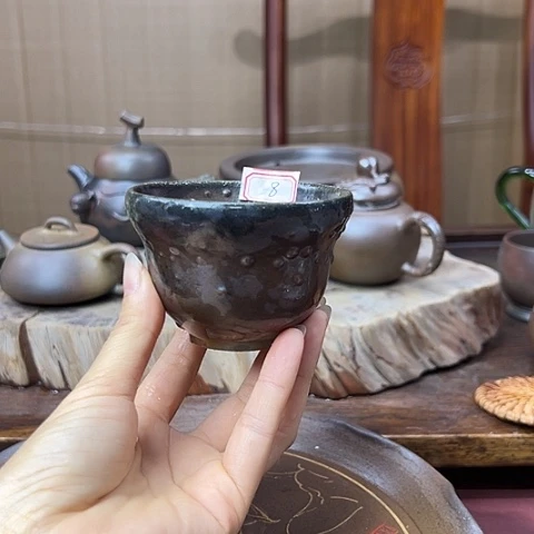 戬谷龙窑坭兴陶柴烧杯8