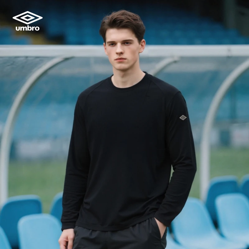 Umbro/茵宝秋季新款都市运动休闲速干圆领长袖T恤衫U2125330307