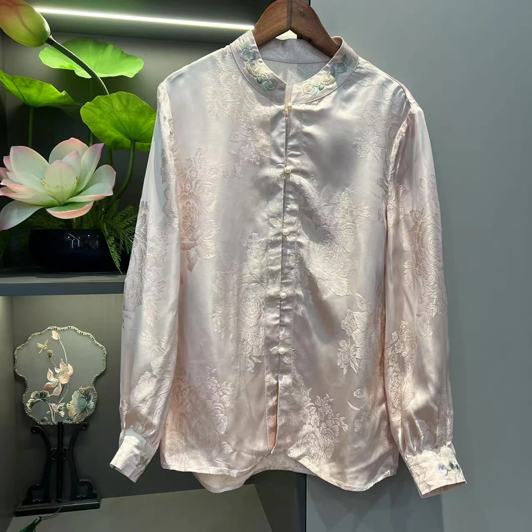 【荷影粉衫】新中式国风开衫外套上衣5020