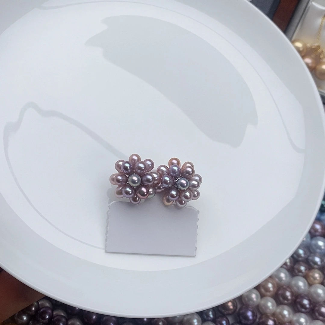 银S925镶嵌淡水珍珠颈饰