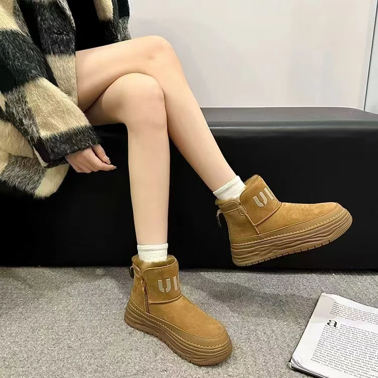 2358冬季新款厚底高邦加绒加厚雪地靴