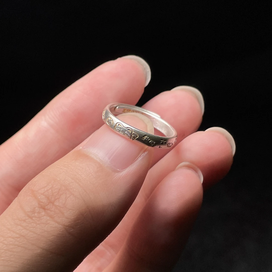 足银银制品 【玉氏珠宝】足银999吉言招财猫开口戒指 CAN2780587