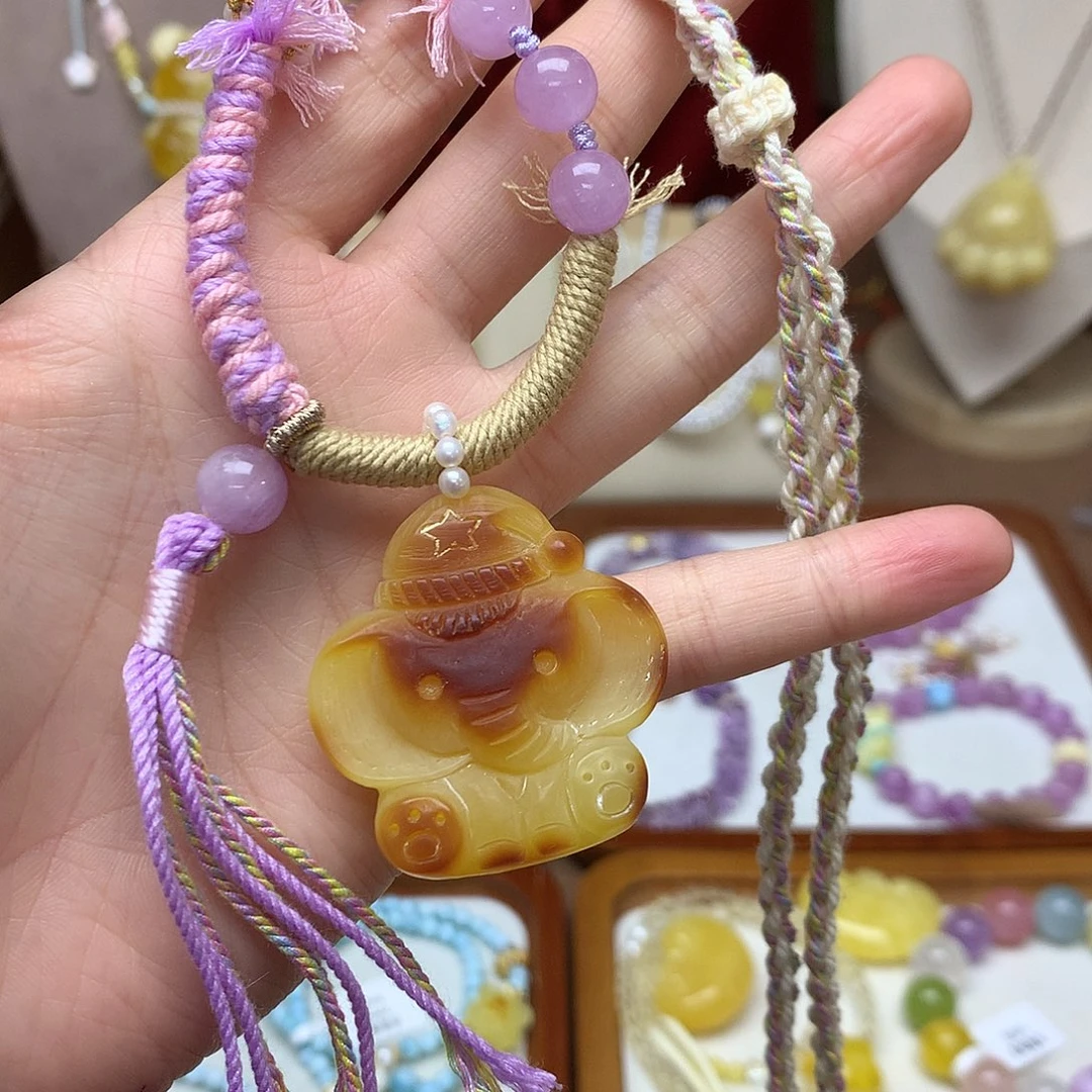 琥珀吊坠(不含链)未镶嵌