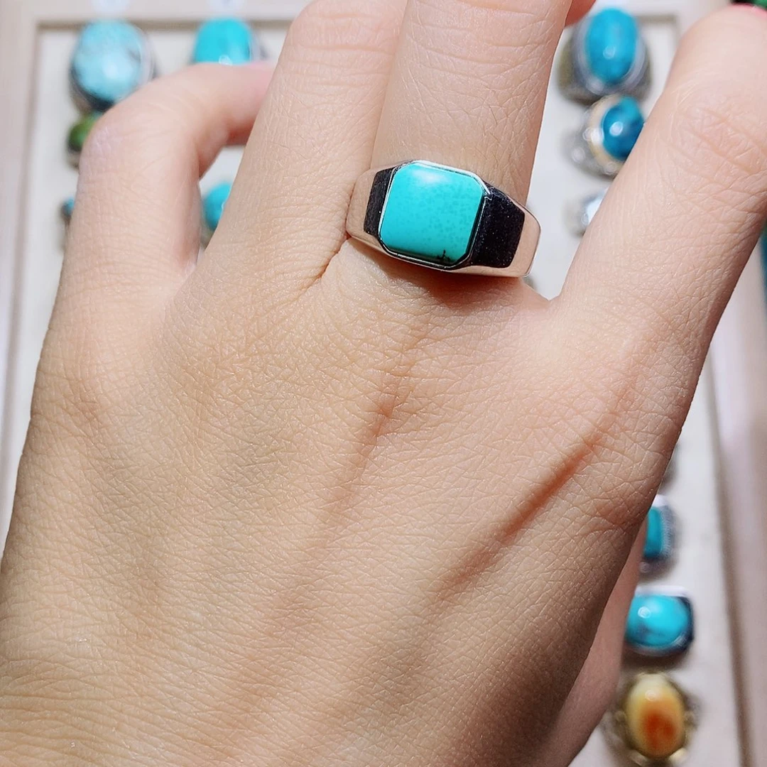 绿松石银S925镶嵌挂件