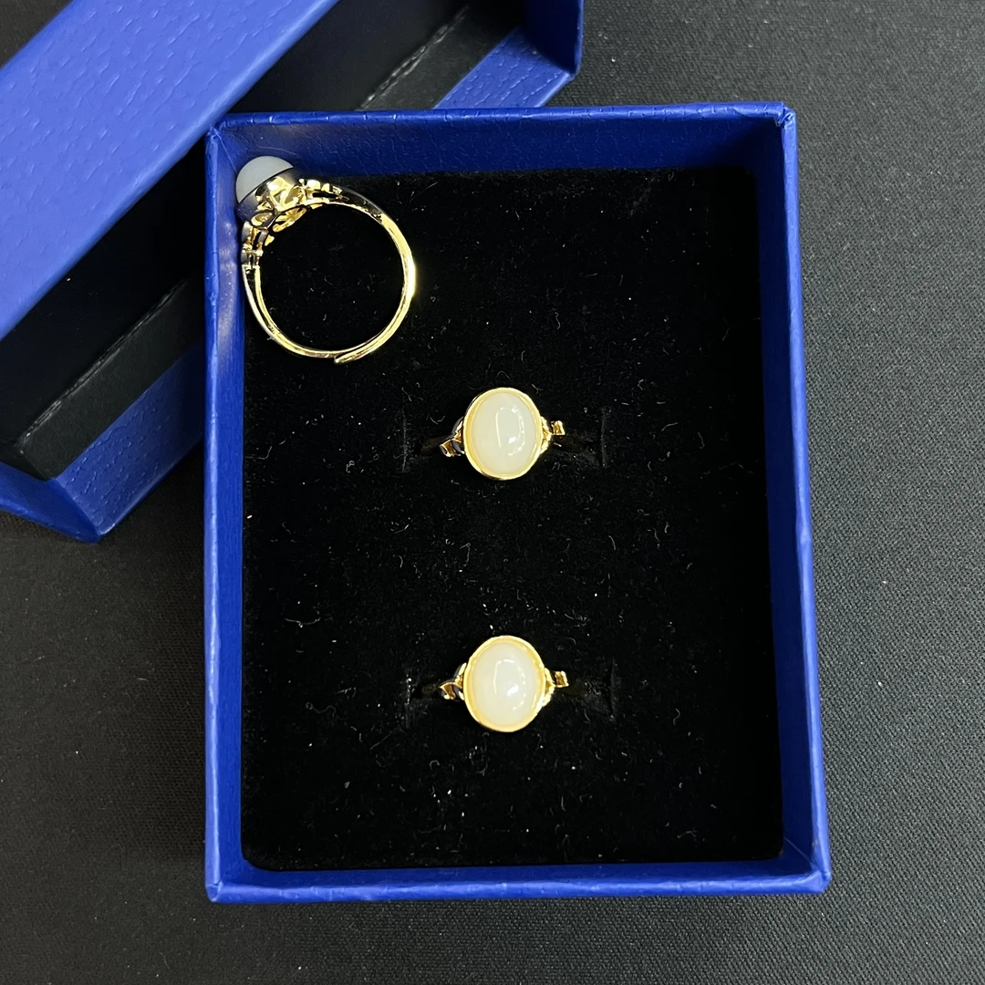 和田玉蛋面戒指*（多样性发一件）