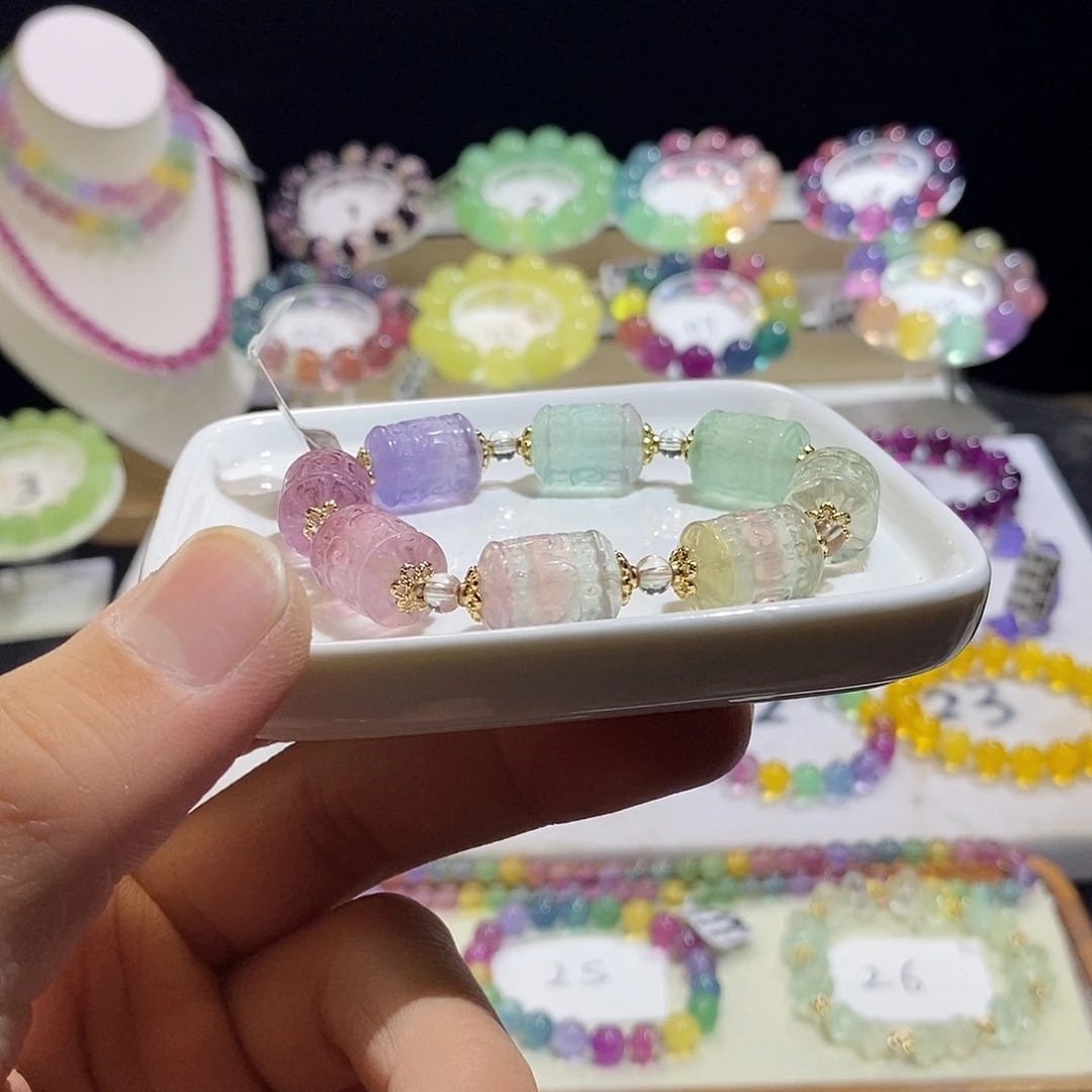 未镶嵌手链水晶马卡龙桶珠12mm