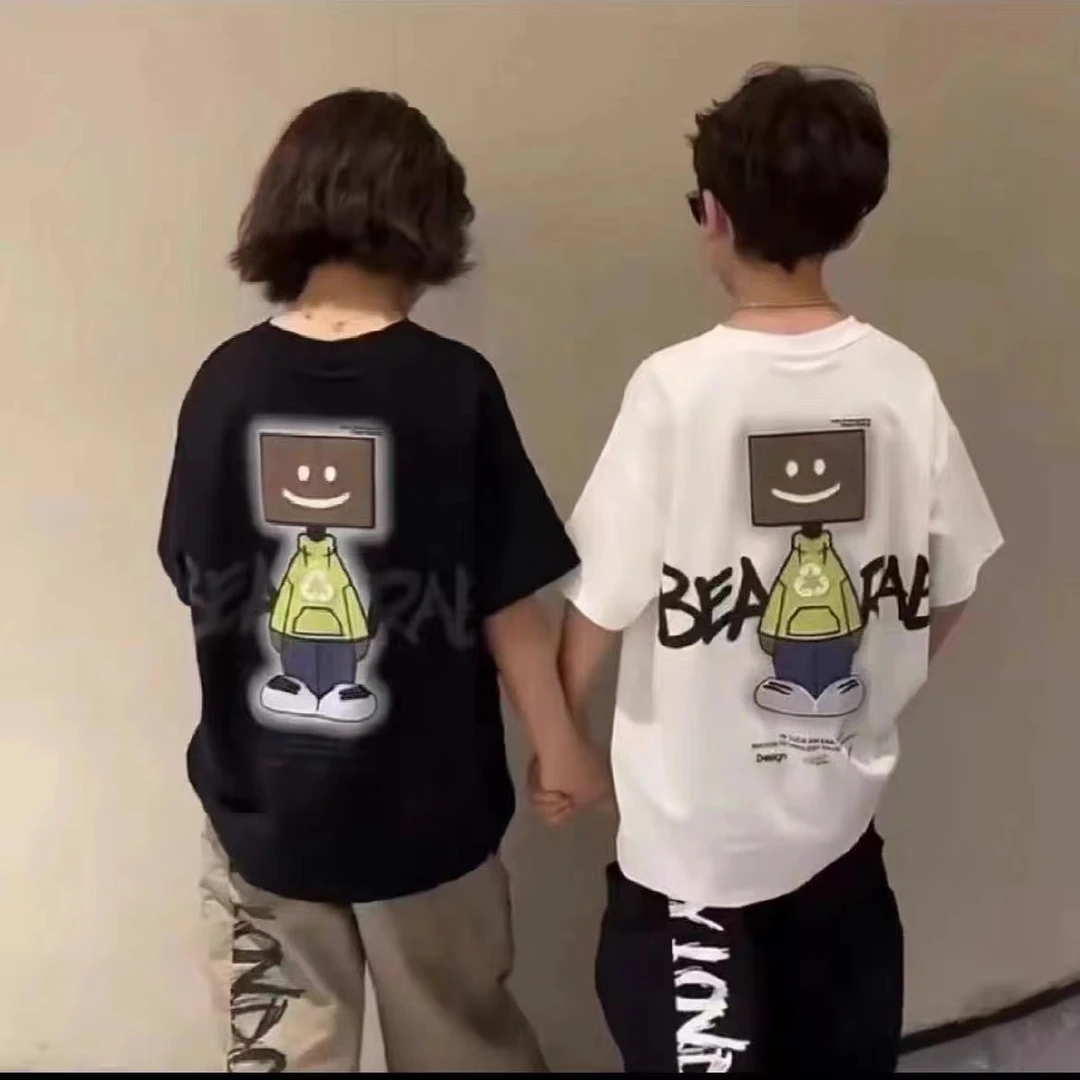 【主播推荐】【顾奈】新款短袖宽松夏季男T恤DX050201