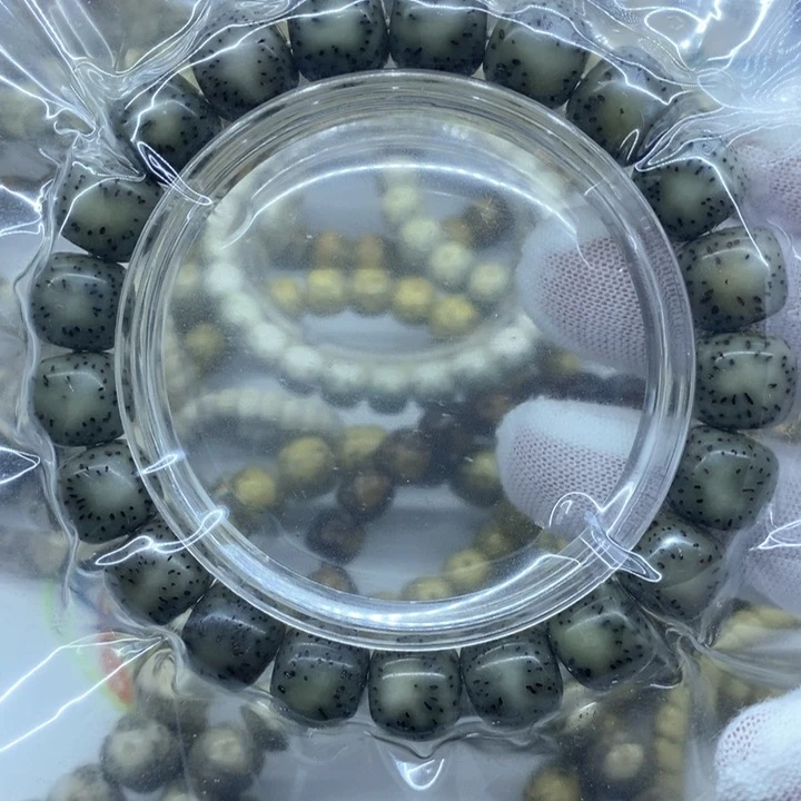 星月菩提吊坠11侧留白黑