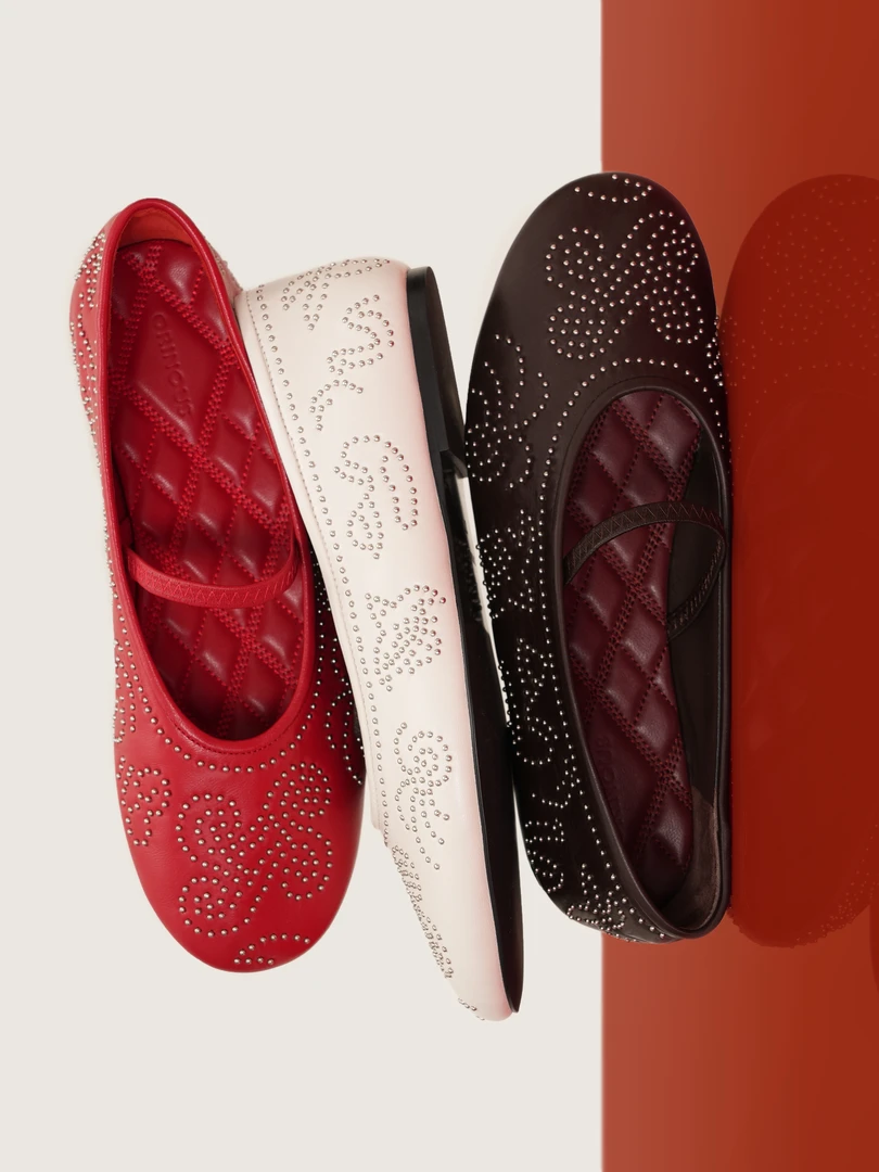 【ORINOUS】25早春OSFW-5SS0320501设计师钉珠芭蕾奶奶鞋