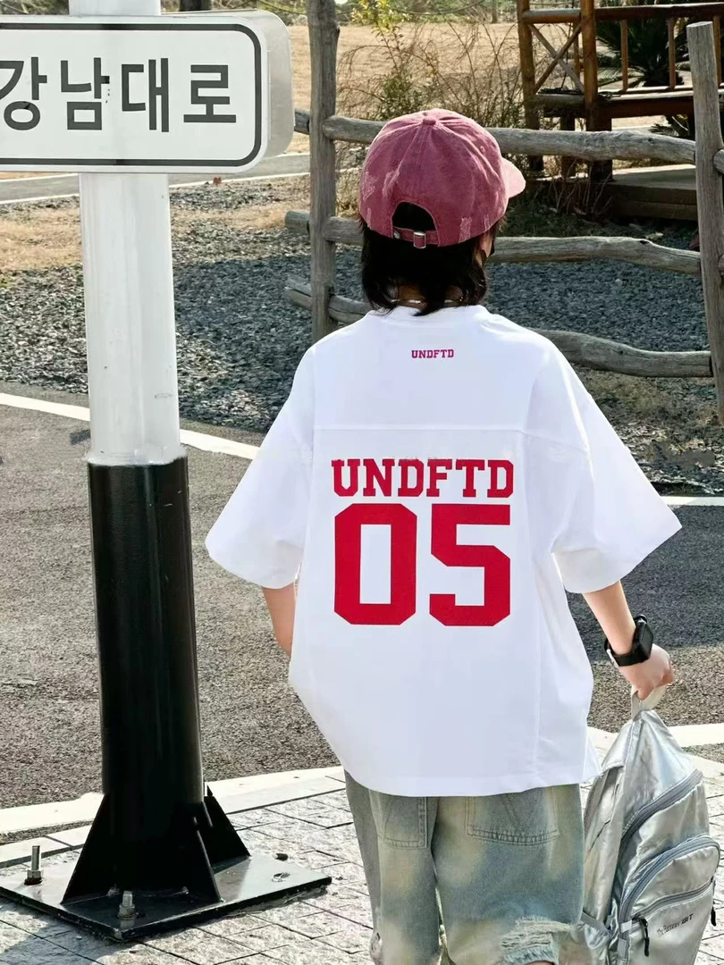 2025设计师款男女童短袖T恤新款夏季儿童薄款中大童纯棉夏装潮