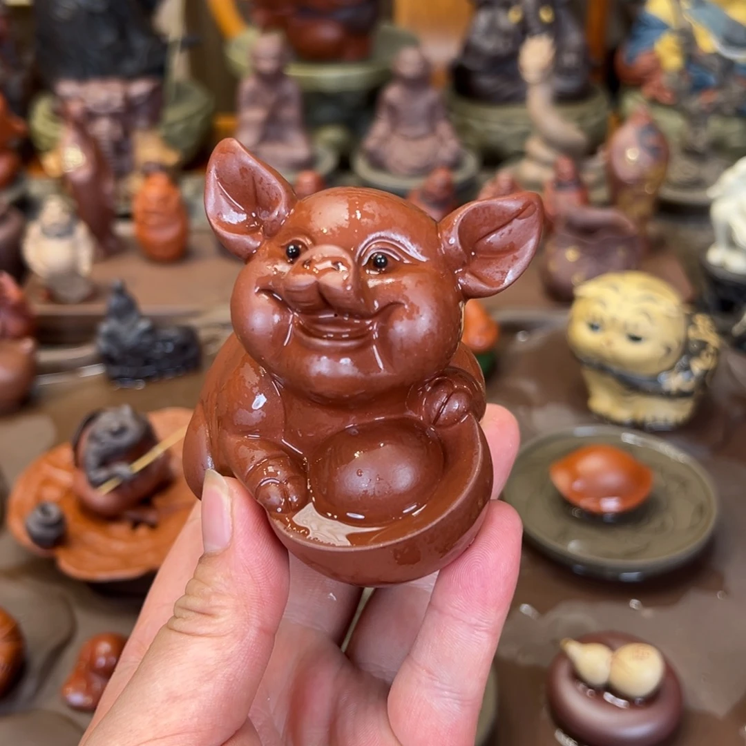 紫砂茶宠紫砂福猪