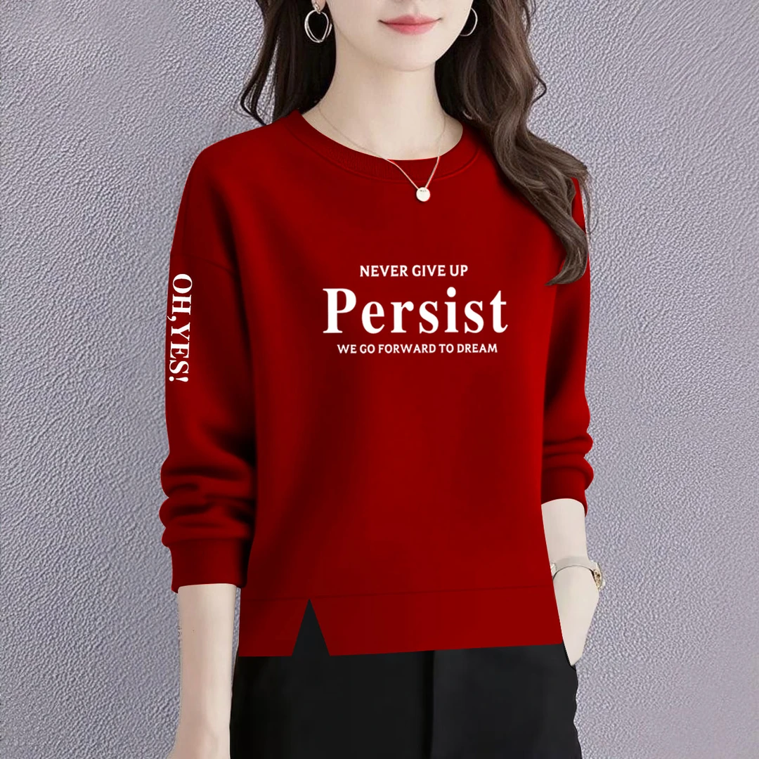 时尚卫衣女新款潮韩版春秋季洋气宽松显瘦百搭圆领长袖上衣外套女