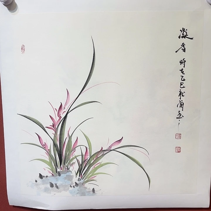 国画听兰老师花鸟