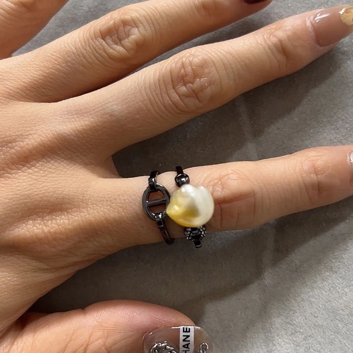 海水珍珠戒指银S925镶嵌
