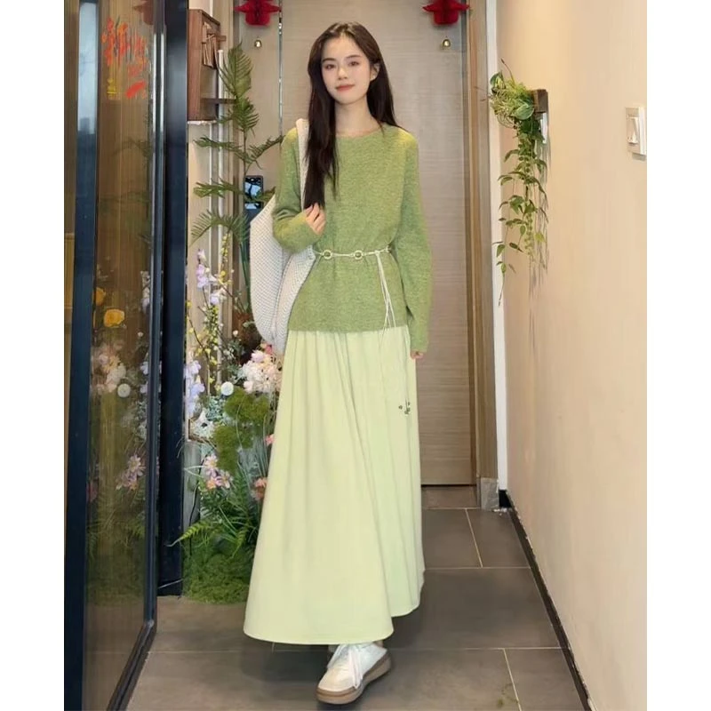 2025年春秋季新款韩版清新洋气设计感套装女小个子休闲潮流两件套