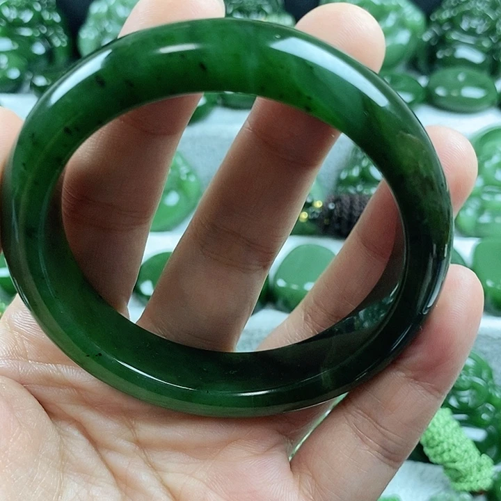和田玉（碧玉）未镶嵌吊坠(不含链)56.5mm