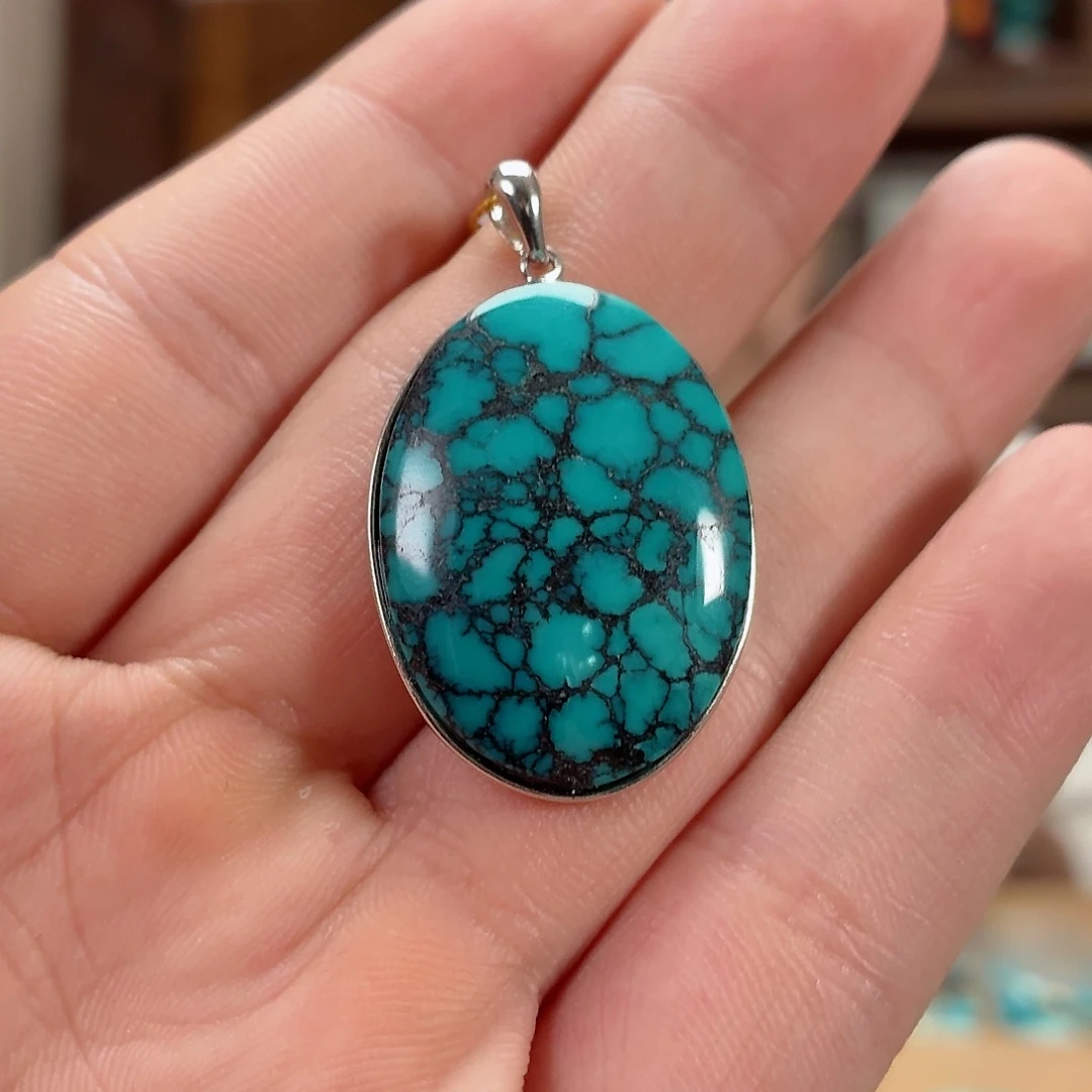 银S925镶嵌绿松石珠宝奇石